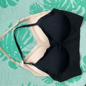 Elegant Black and Cream Bra Set